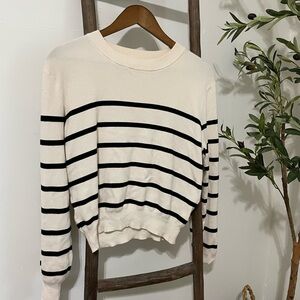 H&M Striped Black and White Sweater